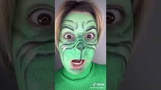 😂 Arienne makeup si TRUCCA DA GRINCH 😂 Tiktok 💚😂 [upl. by Jimmy]