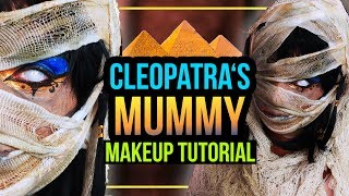 CLEOPATRAS MUMMY  MUMIE Halloween Makeup Tutorial  Kostüm • spooktober [upl. by Annua559]