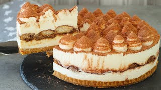 NoBake Tiramisu Cheesecake Recipe [upl. by Barthol]