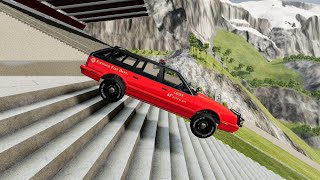 Satisfying Cars Vs Stairs  BeamNGdrive [upl. by Serle]