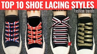 Top 10 Shoes lace styles  Shoes less style  Shoe lacing styles P311023 shoelaces lacing [upl. by Aniratac86]