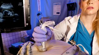 ASMR Hospital OBGYN Pregnancy Exam  Measuring Fetal Monitor Ultrasound [upl. by Aneral]