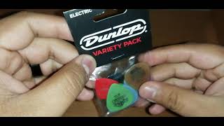 Unboxing 12 Púas Plumillas para guitarra eléctrica DUNLOP [upl. by Aicilas460]