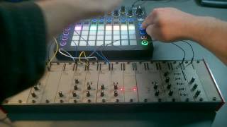 AE modular Demo MIDI Sync with Novation CIRCUIT [upl. by Nnyre548]