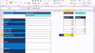 Excel 2010 Business Math 01 Intro To Excel Ribbons QAT Worksheets Workbooks Calculations [upl. by Enialem]