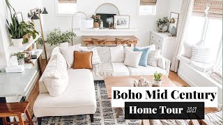 Boho Mid Century Home Tour  Home Blogger  My boho modern farmhouse style [upl. by Havener]