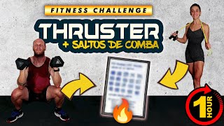 Reto Fitness EXTREMO con RuthEstudillo ¡Tonifica tu Cuerpo con THRUSTER en 60 MINUTOS [upl. by Eilrebma]