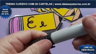 Treino Cursivo  Jogo pedagógico para educação infantil com 26 Cartelas ideiasepalavras [upl. by Htezil7]