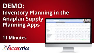 Inventory Planning in Anaplan Supply Planning Apps  Demo with Accelytics Consulting [upl. by Ydnerb390]