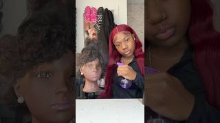 Vickey Cathey Does her mannequin hair for a school party 😱 shorts asmr [upl. by Anuahs]