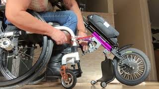 C7 Wheelchair Trike With Squared Connectors  Setup amp Docking [upl. by Akenahc]