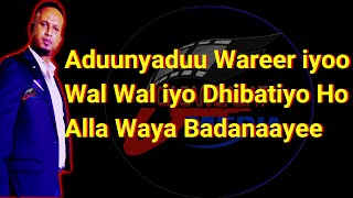 ABDINUUR JAZZ ADUUNYADUU WAREER IYO LYRICS GACANQABAT [upl. by Nirej]