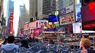 Full Double Decker NYC Big Bus Tour  Times Square  5th Avenue  Brooklyn Bridge  Wall Street [upl. by Obeng]