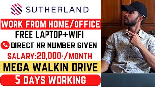 Sutherland NonVoice Process Hybrid Work From Home Job Walkin Interview 2024 [upl. by Tadeo12]