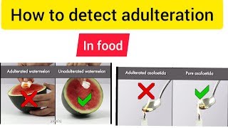 How to detect adulteration of food at home fssai [upl. by Oiracam]