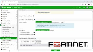 Fortinet How to Setup SSLVPN to Remotely Connect to a FortiGate firewall [upl. by Rosemaria]