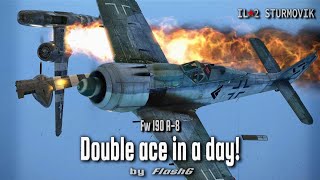 Fw 190 A8 12 kills bomber intercept mission  Double ace in a day  IL2 WW2 Air Combat Flight Sim [upl. by Nilorac]