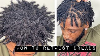 ‼️HOW TO RETWIST DREADS‼️NO GEL [upl. by Marne]