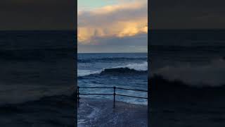 Vertical Video  Waves splashing  HD Scenery  35 hours [upl. by Robbin]