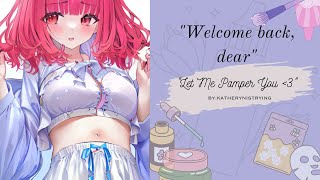 【ASMRRoleplay Playful Girlfriend Pampers You With Skincare F4M lots of giggle [upl. by Mellette563]