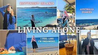 ROTTNEST ISLAND VLOG  LIVING ALONE in AUSTRALIA  bike tour Quokkas stunning beaches sunset 🇲🇦🇦🇺 [upl. by Elak]