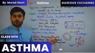 Asthma Respiratory Disorder l Biology 10th in UrduHindi l Ch Gaseous Exchange [upl. by Ahsilyt]