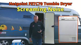 Hotpoint FETC70 Tumble Dryer Screaming Noise  Noisy Tumble Dryer Repair Video From Netherlands [upl. by Neelav]