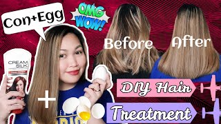 DIY HAIR TREATMENT  CONDITIONER  EGG  CONEGG [upl. by Stover]