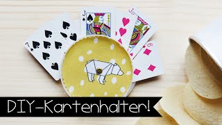 DIY  KARTENHALTER I UPCYCLING I BASTELN MIT KINDERN [upl. by Rehpinnej777]