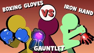 Supreme Duelist Stickman Animation Boxing Gloves vs Gauntlet vs Iron Hand [upl. by O'Gowan]