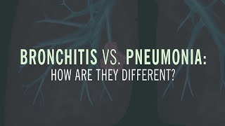 Bronchitis vs Pneumonia How are they Different [upl. by Ayerdna]