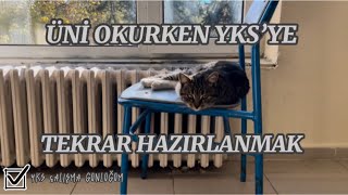 YKS ÇALIŞMA GÜNLÜĞÜM  ÜNİ OKURKEN YKS’YE TEKRAR HAZIRLANMA yks study studymotivation [upl. by Ahsirtak]