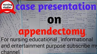 case presentation on appendectomy surgery ward [upl. by Gussman790]