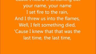 Adele  Set Fire to the Rain with lyrics [upl. by Arral319]