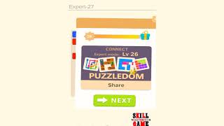 Puzzledom  Connect  Expert Level 1  50  Walkthrough [upl. by Sherr]