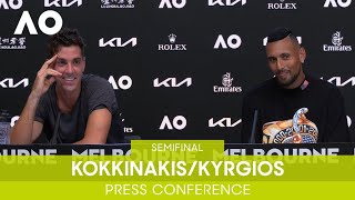 KokkinakisKyrgios Press Conference SF  Australian Open 2022 [upl. by Dhumma202]