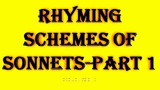 9 Italian Petrarchan Shakespeare Sonnets UGC NET MA English Entrance Rhyming Scheme Part 1 [upl. by Albarran]