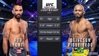 ROB FONT VS DEIVESON FIGUEIREDO FULL FIGHT UFC ON ESPN 52 [upl. by Ahseki]