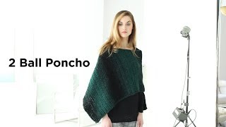 2 Ball Poncho crocheted Scarfie® Yarn [upl. by Brendis]