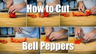 How To Seed And Slice A Bell Pepper [upl. by Lettie901]