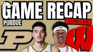 Purdue vs Wisconsin Game Recap [upl. by Iphigeniah48]