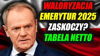 Waloryzacja Emerytur 2025 Tabela Netto  aktualne wyliczenia w październiku [upl. by Shepley]