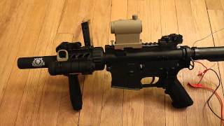 65 RPS AGM Stubby M4 Airsoft DSG 141 JG BlueZCI HT [upl. by Ateekram]