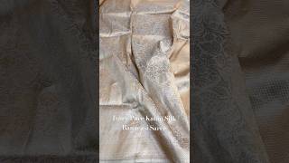 Light Ivory Pure Katan Silk Banarasi Saree [upl. by Ybloc]