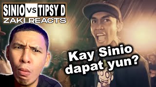 𝐙𝐚𝐤𝐢 𝐑𝐞𝐚𝐜𝐭𝐬  Tipsy D vs Sinio  Kay Sinio dapat yun [upl. by Akihdar512]