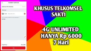 TERBARU 2020   CARA MEMBELI PAKET 4G UNLIMITED HANYA Rp 6000 [upl. by Kain]