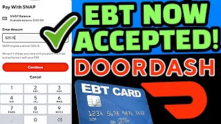 PEBT 2023  HOW TO ADD EBT TO DOORDASH  PAY WITH EBT ON DOORDASH  USE EBT ON DOORDASH [upl. by Nnairek]