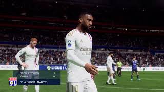 Gameplay FC 24  Olympique Lyonnais  Strasbourg  Ligue 1  20242025 [upl. by Aed]