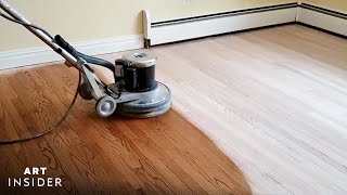 How Hardwood Floors Are Professionally Refinished [upl. by Ragan]