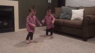 19 Month Old Twins Dancing to Daddys Guitar [upl. by Narf]